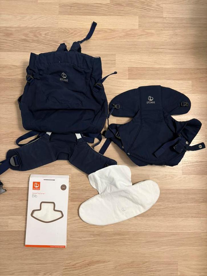 Stokke buik en rug draagzak met extra slabs, Kinderen en Baby's, Babydragers en Draagdoeken, Gebruikt, Draagzak, Buik of Rug, Overige merken
