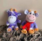 Milka koe knuffels 2 stuks 17 cm, Verzenden, Zo goed als nieuw, Koe