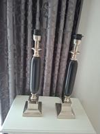 Eichholtz Empire Tafellampen Zwart Chroom - Set van 2, Huis en Inrichting, Gebruikt, 50 tot 75 cm, Empire, Ophalen of Verzenden