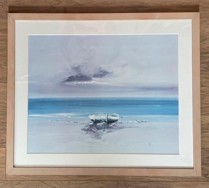 Zeezicht met bootjes., Antiek en Kunst, Kunst | Schilderijen | Klassiek, Ophalen