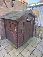 Houten degelijk Kinderspeelhuisje, Tuin en Terras, Tuinhuizen, Gebruikt, Blokhut, Minder dan 200 cm, 2 ramen