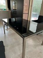 Eettafel uitschuifbaar 160x100. Gratis, Huis en Inrichting, Tafels | Eettafels, Ophalen, Gebruikt, 50 tot 100 cm, Glas