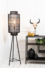 Vloerlamp driepoot Ø32x125 cm GRUARO mat zwart-antiek brons, Huis en Inrichting, 100 tot 150 cm, Eric kuster Hotel chique Eichholtz Richmond keijser en co