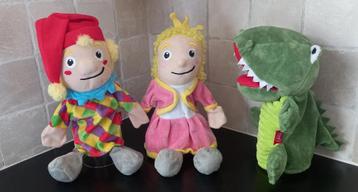 Handpoppen Play Tive Prinses, draak en harlekijn beschikbaar voor biedingen