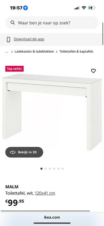 IKEA kaptafel / toilettafel 