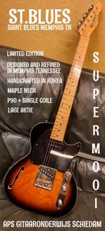 SUPERMOOIE SAINT BLUES 61 SOUTH - MEMPHIS.TN SEMI-HOLLOW, Ophalen of Verzenden, Nieuw, Semi-solid body, Overige merken