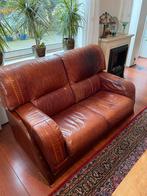 Lederen bank - 2 persoons - Gebruikt, Ophalen, Gebruikt, Driepersoons, Rechte bank