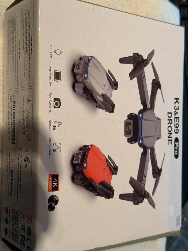 K3&E99 Pro Drone, Audio, Tv en Foto, Drones, Nieuw, Cameradrone, Standaard kwaliteit, Overige merken, Minder dan 250 gram, 15 tot 30 minuten
