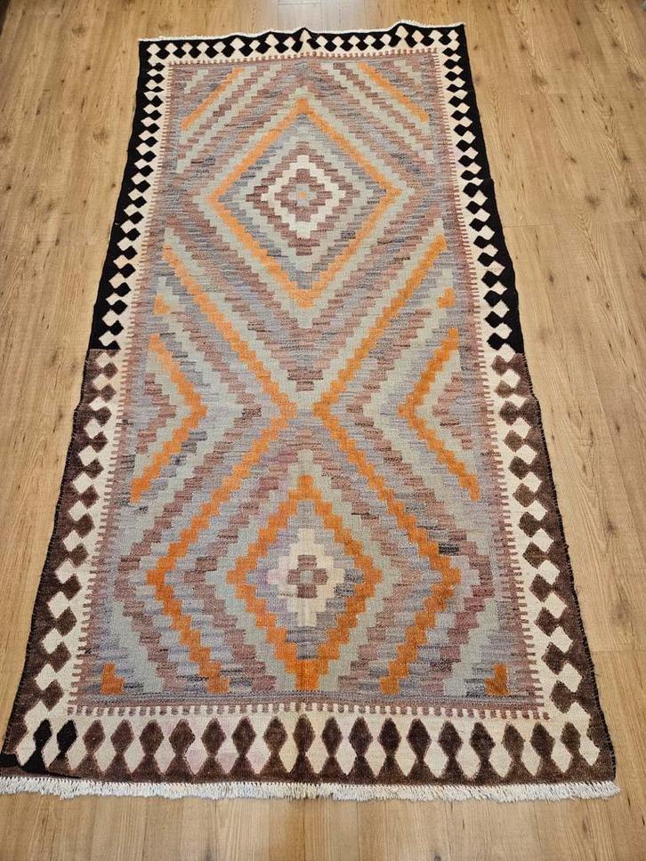 Handgeweven perzische wollen kelim 285x140, Huis en Inrichting, Stoffering | Tapijten en Kleden, Nieuw, 100 tot 150 cm, 200 cm of meer