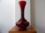 Seventies Carlo Moretti Vaas Opaline, zwart/rood, Ophalen of Verzenden