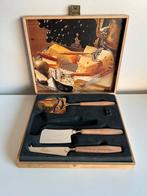 Noors Design Thor Bjørklund  RVS Kaasset Houten Kist 80’s, Ophalen of Verzenden, Nieuw, Rvs of Chroom, Bestekset