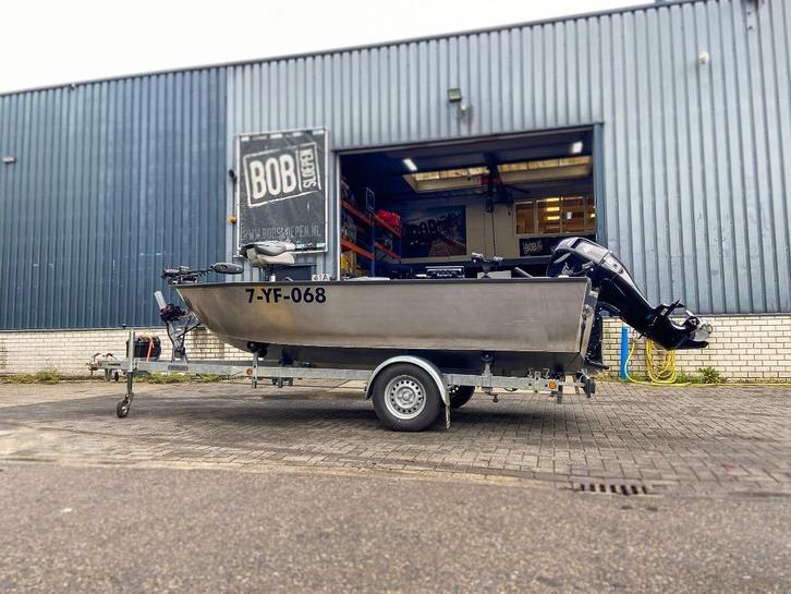 Te koop: aluminium visboot - Alufisher 510 - Nieuw model, Watersport en Boten, Vis- en Consoleboten, Zo goed als nieuw, 30 tot 50 pk