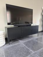TV Meubel Woood zwart 150 cm, 150 tot 200 cm, Zo goed als nieuw, Minder dan 100 cm, 25 tot 50 cm