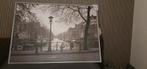 Schilderij  posterfoto van amsterdam in zilverkleurige lijst, Ophalen