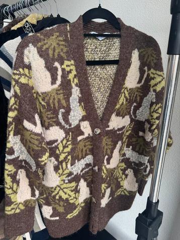 Zara jacquard print gebreid vest beschikbaar voor biedingen