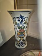 Delfts Porceleyne fles Vaas met Bloemmotief, Ophalen of Verzenden