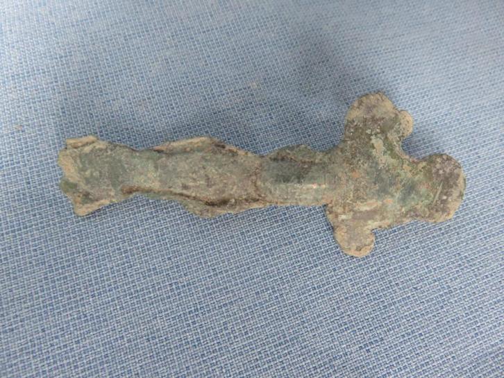 Merovingische rijk - fibula - 6e - 7e eeuw - bodemvondst, Antiek en Kunst, Antiek | Koper en Brons, Brons, Ophalen of Verzenden