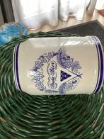 Drie Hoefijzers Bier // Breda Bierpul Delfts Blauw, Ophalen of Verzenden, Pul(len), Overige merken
