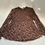 bruine gebloemde FATFACE blouse met gesmockt lijfje mt 42, Verzenden, Zo goed als nieuw, Maat 42/44 (L), Bruin