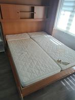 Opklapbed / Bedkast BredaNova 160x200, Huis en Inrichting, Ophalen, Gebruikt, Bruin, Tweepersoons
