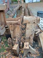 Oude eiken gebinten, Doe-het-zelf en Verbouw, Hout en Planken, Ophalen, Gebruikt, Eiken, Balk