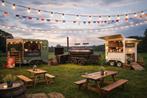 Unieke foodtruck retro paardentrailers te huur.