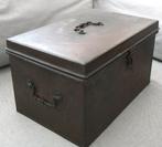 Zware koperen (messing kist) niet aan gepoetst mooi patina, Antiek en Kunst, Ophalen of Verzenden