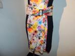 Marccain mooie jurk bloemen band riem look taille N4/40, Maat 38/40 (M), Overige kleuren, Verzenden, Zo goed als nieuw