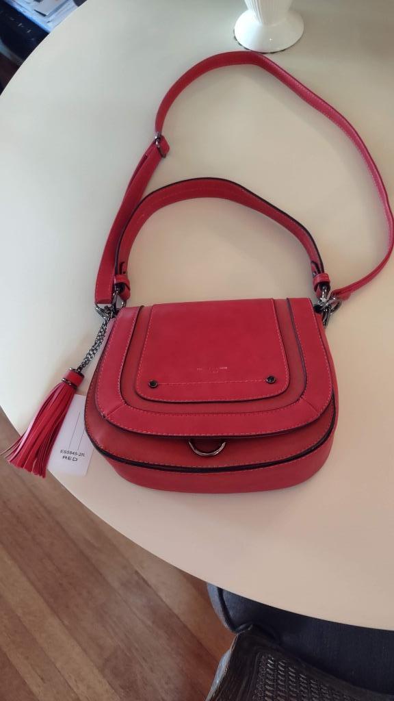 Zeer Chique Hagelnieuwe Lederen Schouder/Handtas David Jones, Sieraden, Tassen en Uiterlijk, Tassen | Damestassen, Nieuw, Handtas