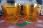 IKEA bloempot. Amber glas. 2 st.   10/12 cm., Tuin en Terras, Bloempotten, Ophalen, Overige materialen, Rond, Binnen