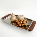 vintage DeensDesign SCHAAL teak stainless steel Voss Denmark, Overige materialen, Gebruikt, Schaal, Ophalen of Verzenden