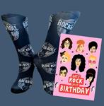 ROCK SOKKEN (UNISEX) + VERJAARDAGS KAART ROCK, Cd's en Dvd's, Vinyl Singles, Ophalen of Verzenden, Nieuw in verpakking