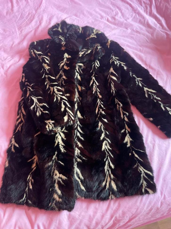 Vintage Bontjas - Maat M, Kleding | Dames, Jassen | Zomer, Gedragen, Maat 36 (S), Bruin, Ophalen