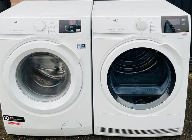 Prachtige,AEG Warmtepompdroger KG Wasmachine 8KG A+++, Witgoed en Apparatuur, Wasdrogers, Zo goed als nieuw, Condens, Voorlader