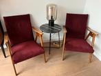 Retro Stoelen Bordeaux Rood, Huis en Inrichting, Fauteuils, Minder dan 50 cm, Gebruikt, Minder dan 75 cm, Ophalen of Verzenden