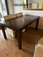 Tafel met leren stoelen, Ophalen, Gebruikt, 50 tot 100 cm, 150 tot 200 cm