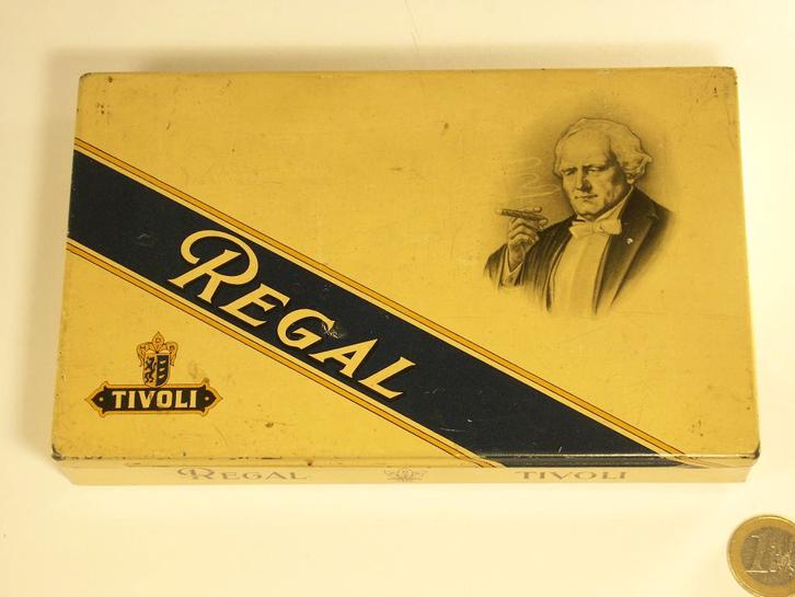 Sigarenblik REGAL Eindhoven ~ TIVOLI 25 Sigaren ~ VERBLIFA, Verzamelen, Rookartikelen, Aanstekers en Luciferdoosjes, Gebruikt