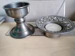 Tinnen miniaturen, kandelaar en waxine houder, Antiek en Kunst, Antiek | Tin, Ophalen of Verzenden