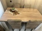 Haco Eettafel Hout - Wit Look 4 tot 6 persoons, Huis en Inrichting, Tafels | Eettafels, Japandi, Gebruikt, 150 tot 200 cm, Vier personen
