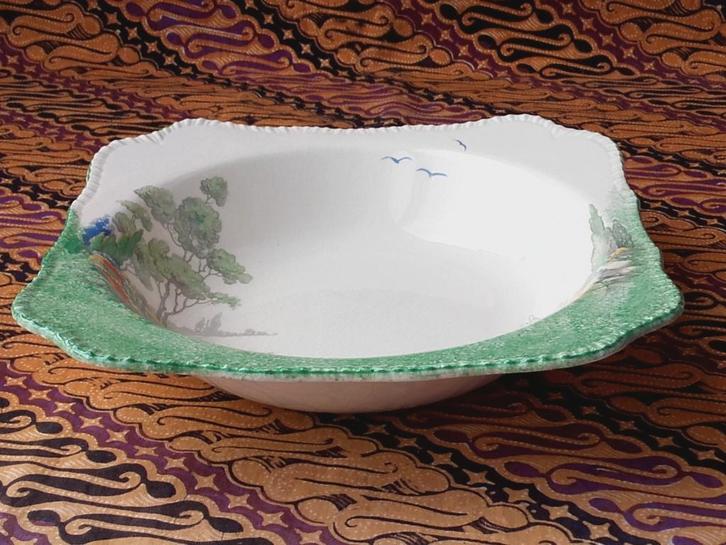 Mooi zeldzaam antiek Burslem bord uit Engeland 21,4 cm., Antiek en Kunst, Antiek | Porselein, Ophalen of Verzenden