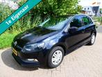 Volkswagen Polo 1.0i 75pk 5-deurs 1e eig. Airco Cruise PDC M, Stof, Gebruikt, Euro 6, Zwart