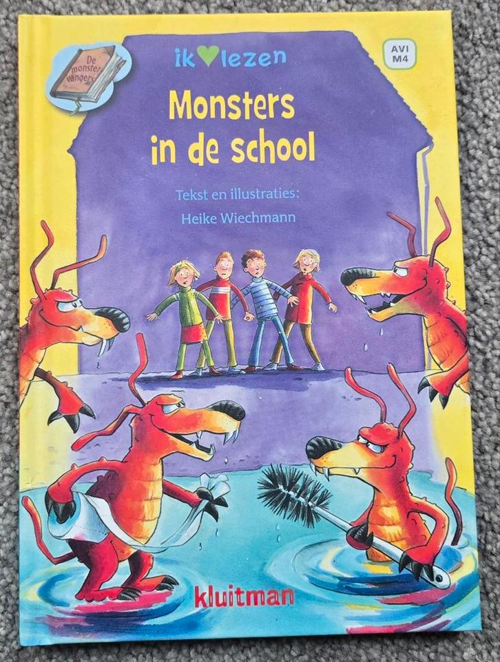 AVI M4 Monsters in de school - Heike Wiechmann, Boeken, Kinderboeken | Jeugd | onder 10 jaar, Gelezen, Fictie algemeen, Ophalen of Verzenden