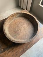 Antieke XL houten schaal, Huis en Inrichting, Woonaccessoires | Schalen en Manden, Ophalen, Nieuw, Rond, Hout
