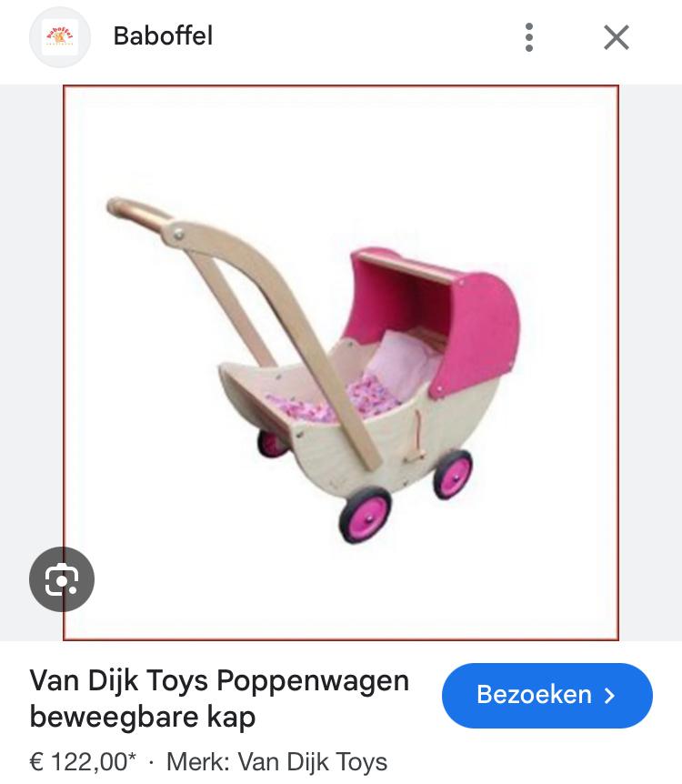 Van Dijk Toys Poppenwagen - Beweegbare Kap, Ophalen of Verzenden, Zo goed als nieuw, Overige typen
