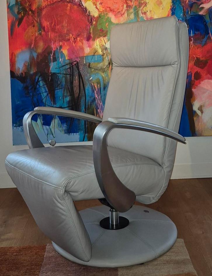 Lederen Relaxfauteuil, Huis en Inrichting, Fauteuils, Zo goed als nieuw, Leer, 50 tot 75 cm, 150 cm of meer, Ophalen
