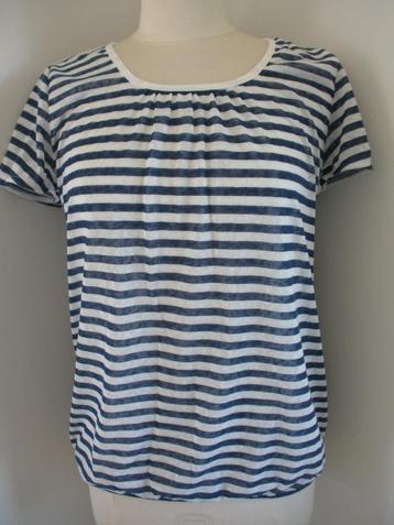 NED t- shirt blauw ecru streep maat XL - nieuw - beschikbaar voor biedingen