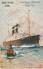 Triple-Screw "Pennland" Red Star Line ansichtkaart, Ophalen of Verzenden, Zo goed als nieuw, Motorboot, Kaart, Foto of Prent