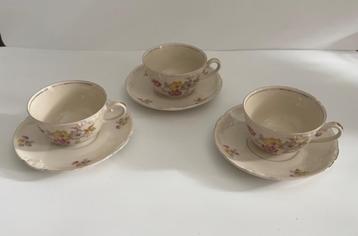 3 mooie kop en schotels Bavaria Fürstenberg ca 1950 beschikbaar voor biedingen