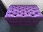 Paarse Landelijke Poef, Huis en Inrichting, Banken | Voetenbanken en Poefen, Ophalen, Minder dan 50 cm, 75 tot 100 cm, Stof