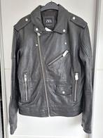 Leren Zara jack, Kleding | Heren, Zara, Maat 48/50 (M), Zwart, Nieuw